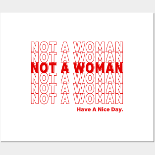 NOT A WOMAN, HAVE A NICE DAY! Posters and Art